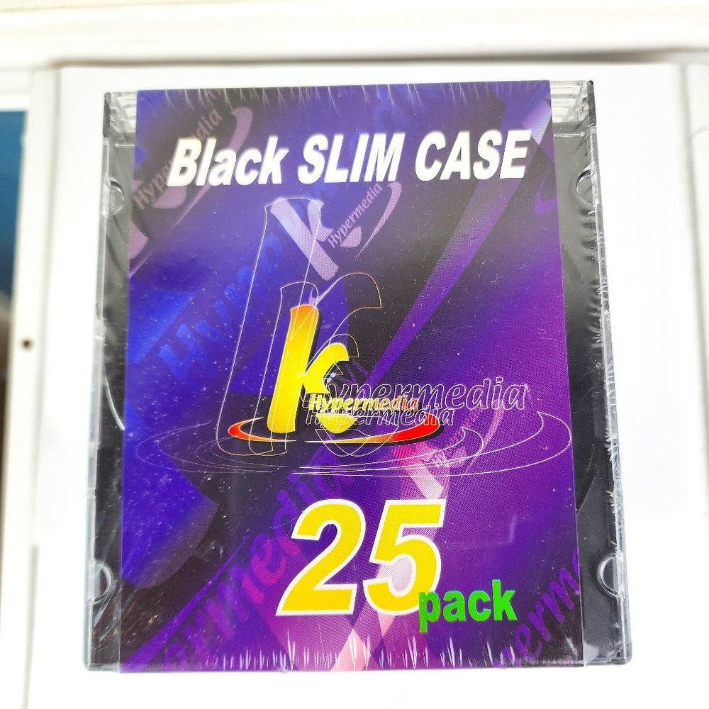 KHypermedia Lot of 25 Black Slim CD Cases NWT